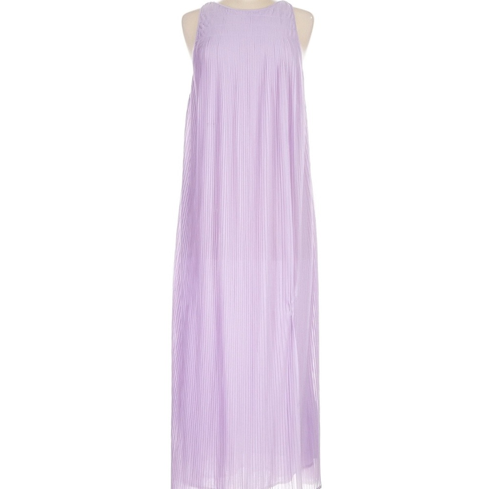 Massimo Dutti Lavender Pleated Maxi Dress